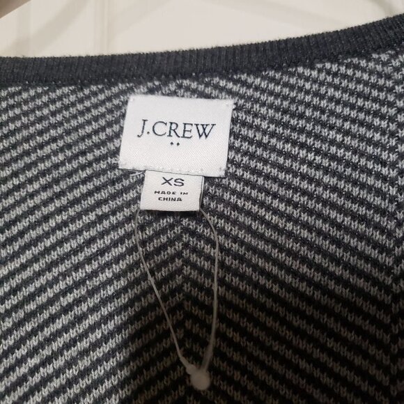 J Crew Factory Vanessa Sweater Jacket Herringbone Gray Open Cardigan Womens XS - Picture 4 of 9